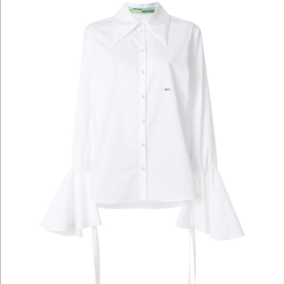 Off-White Tops - Off-White Oversized Collar Shirt